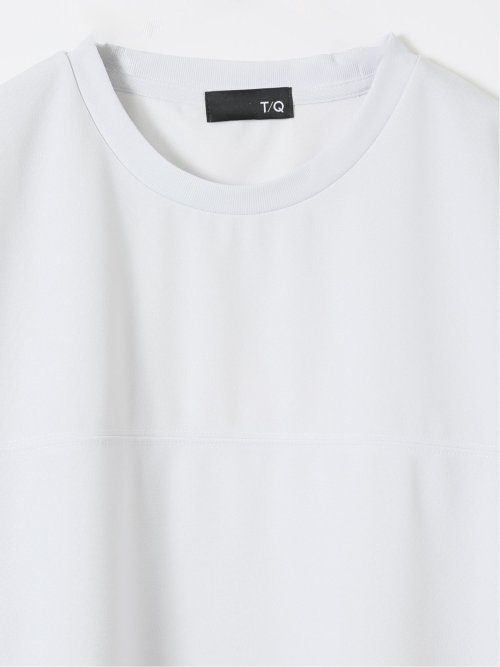 梨地 レイヤード風 クルーネック 半袖 Tシャツ メンズ