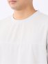 梨地 レイヤード風 クルーネック 半袖 Tシャツ メンズ