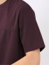梨地 レイヤード風 クルーネック 半袖 Tシャツ メンズ