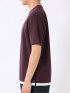 梨地 レイヤード風 クルーネック 半袖 Tシャツ メンズ