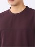 梨地 レイヤード風 クルーネック 半袖 Tシャツ メンズ