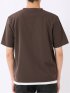 梨地 レイヤード風 クルーネック 半袖 Tシャツ メンズ