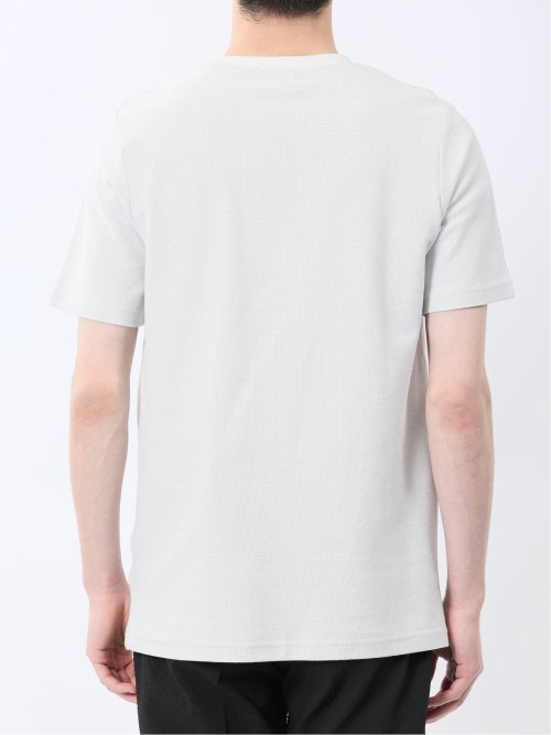 メランジ 裏ボーダー クルーネック半袖Tシャツ