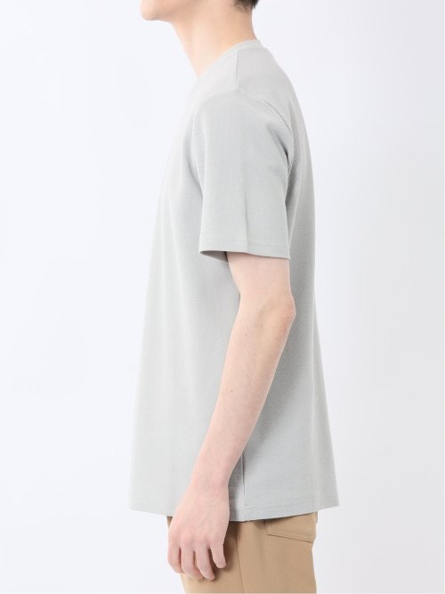 メランジ 裏ボーダー クルーネック半袖Tシャツ