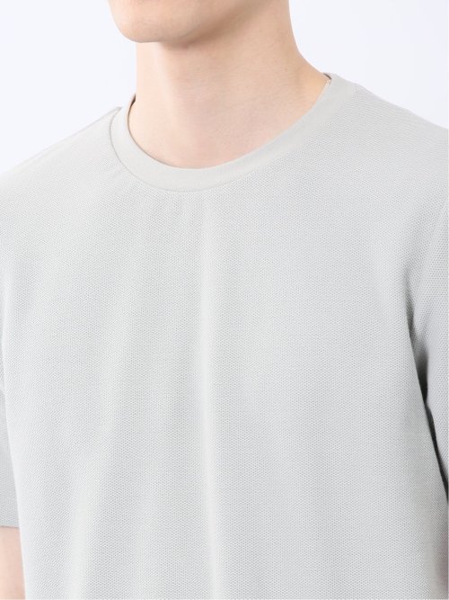 メランジ 裏ボーダー クルーネック半袖Tシャツ