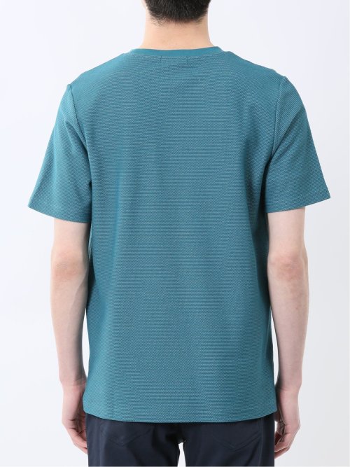 メランジ 裏ボーダー クルーネック半袖Tシャツ