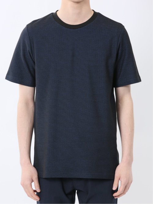 メランジ 裏ボーダー クルーネック半袖Tシャツ