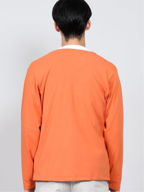 吸湿発熱スムース Vネックカーディガン