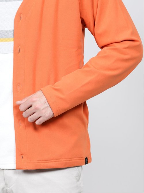 吸湿発熱スムース Vネックカーディガン