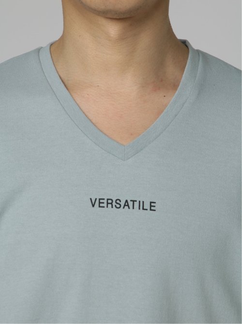 バイカラー切替 Vネック半袖Tシャツ