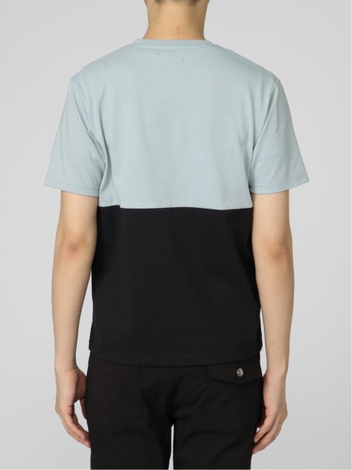 バイカラー切替 Vネック半袖Tシャツ