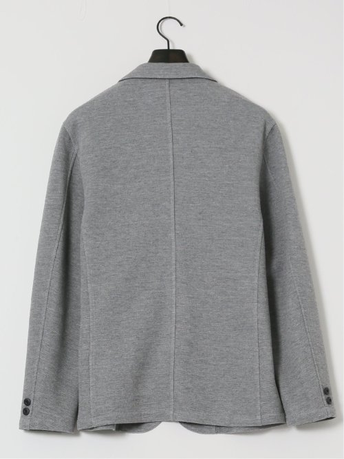 メランジ 裏ボーダー 2ボタンジャケット