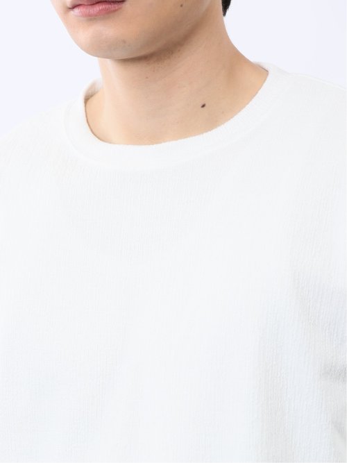 ジャガード クルーネック半袖Tシャツ