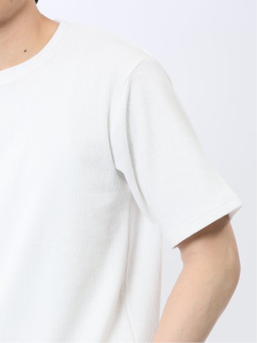 ジャガード クルーネック半袖Tシャツ
