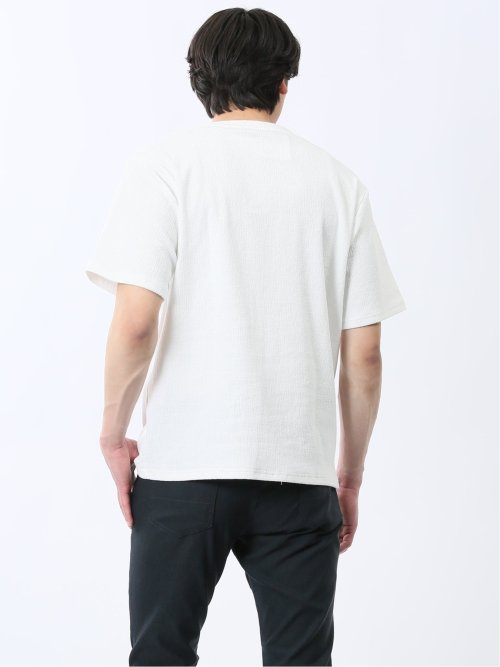 ジャガード クルーネック半袖Tシャツ