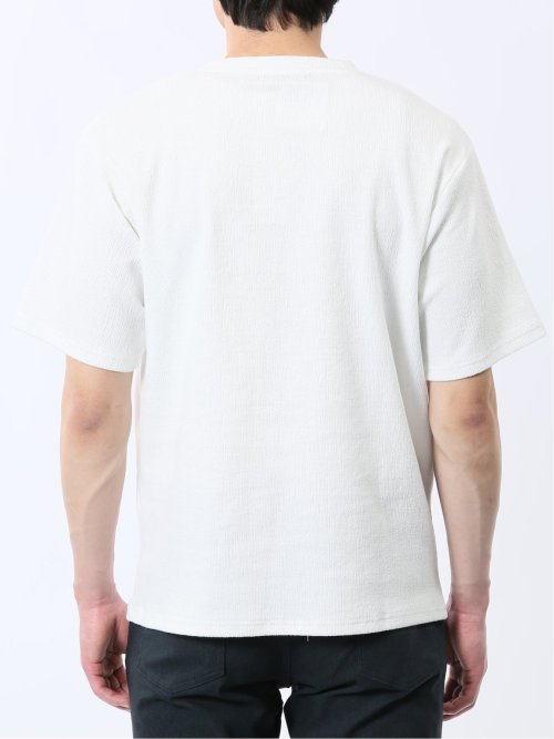 ジャガード クルーネック半袖Tシャツ