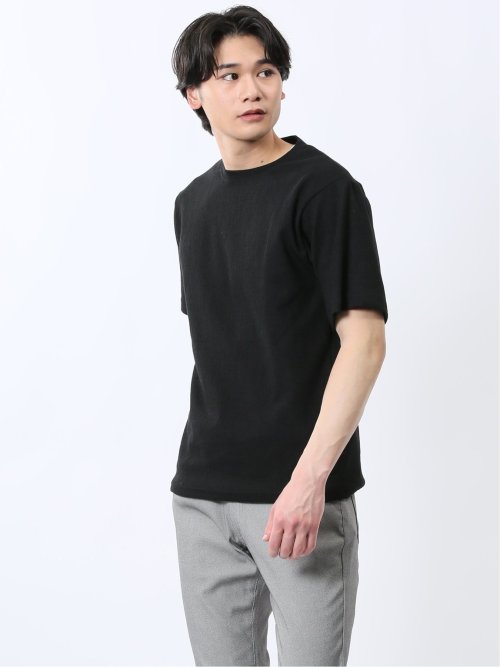 ジャガード クルーネック半袖Tシャツ