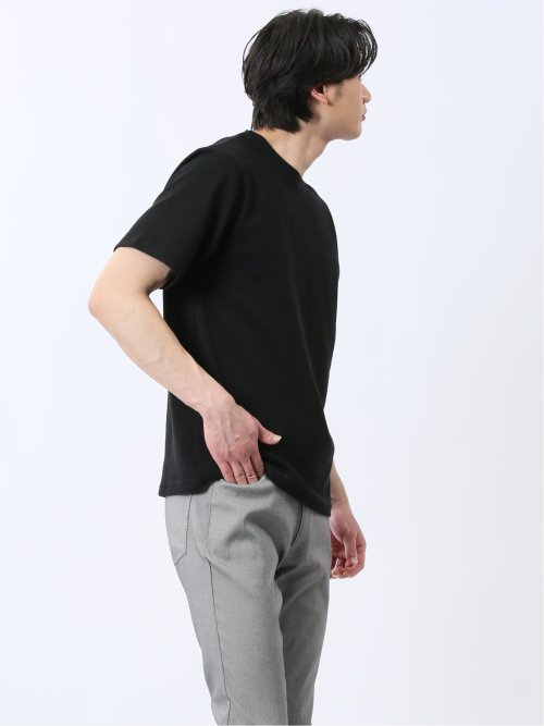 ジャガード クルーネック半袖Tシャツ
