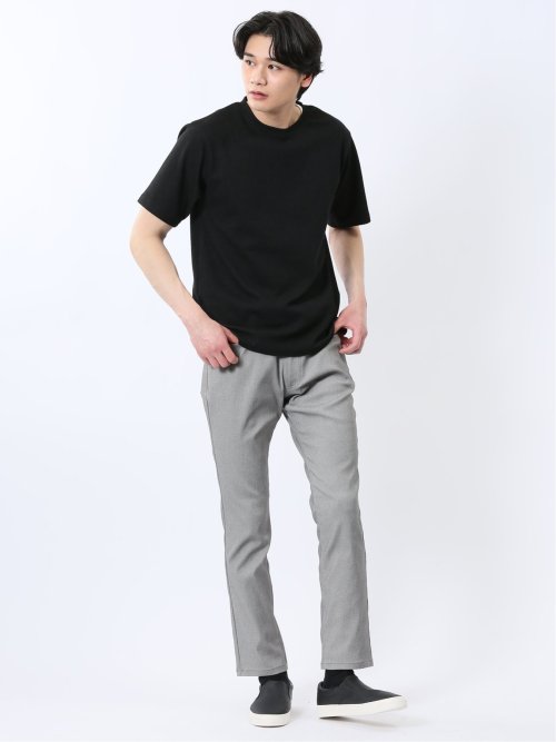 ジャガード クルーネック半袖Tシャツ