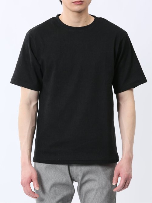 ジャガード クルーネック半袖Tシャツ