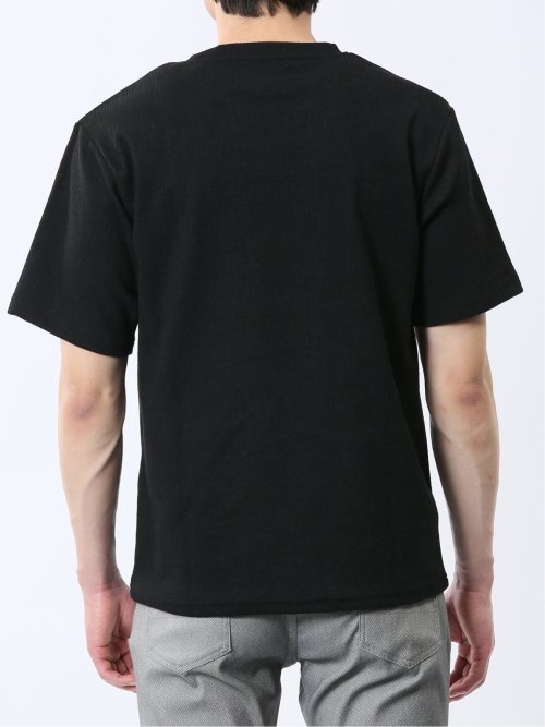 ジャガード クルーネック半袖Tシャツ