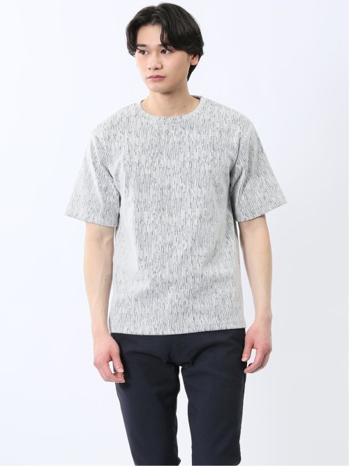 ジャガード クルーネック半袖Tシャツ