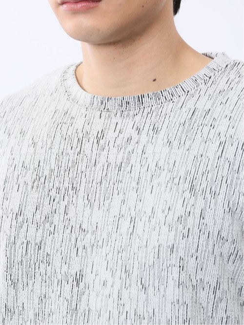 ジャガード クルーネック半袖Tシャツ