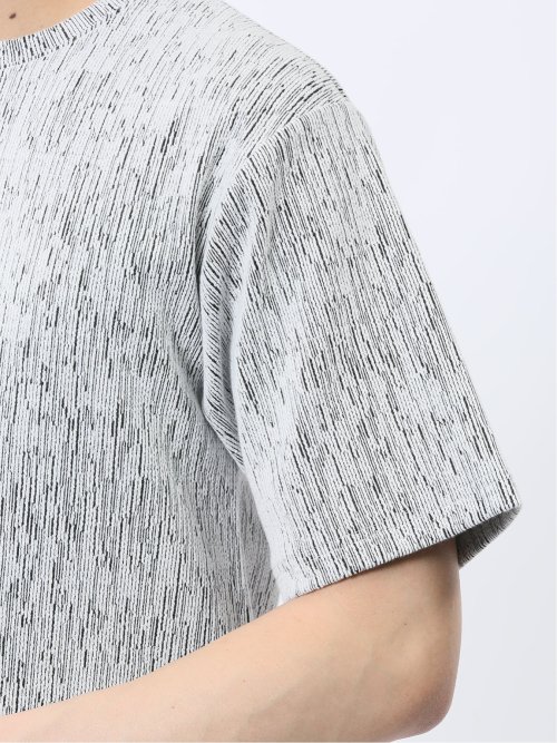 ジャガード クルーネック半袖Tシャツ