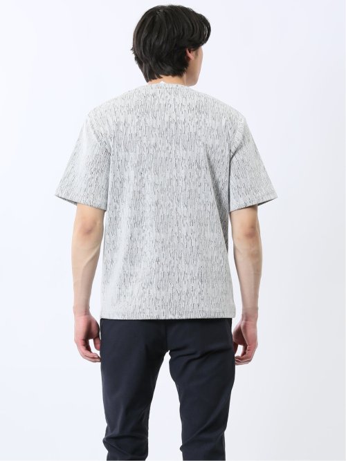 ジャガード クルーネック半袖Tシャツ