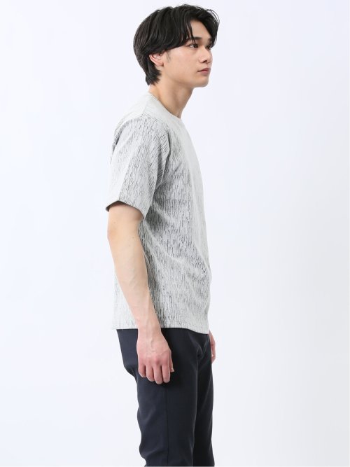 ジャガード クルーネック半袖Tシャツ