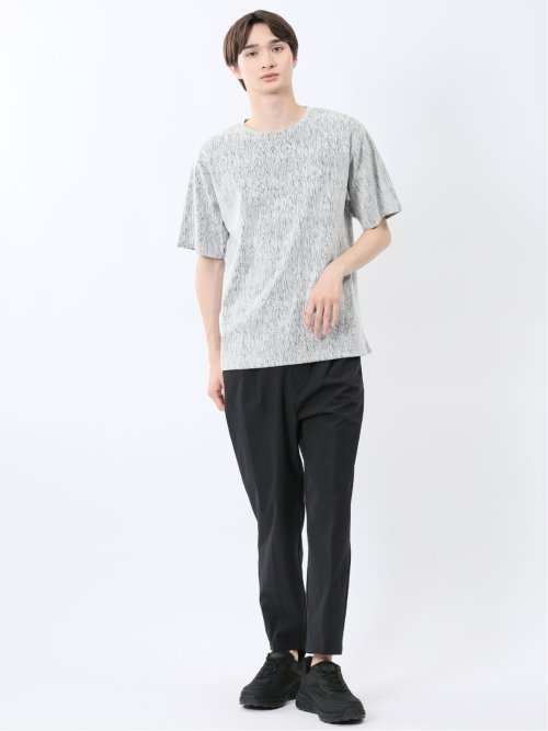 ジャガード クルーネック半袖Tシャツ