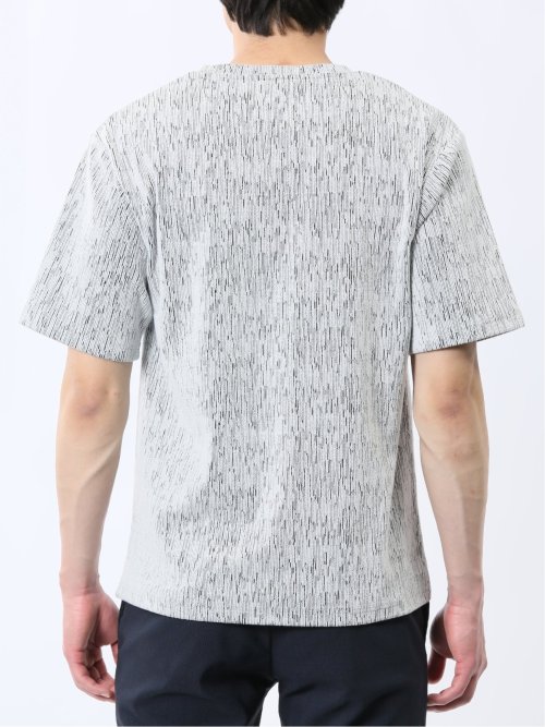 ジャガード クルーネック半袖Tシャツ