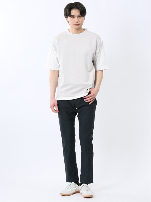 ベストレイヤード風 クルーネック半袖Tシャツ