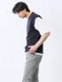 ベストレイヤード風 クルーネック半袖Tシャツ