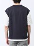 ベストレイヤード風 クルーネック半袖Tシャツ