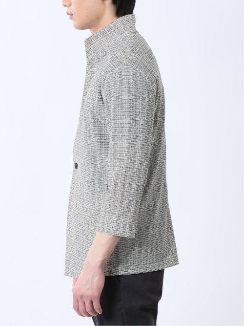 スタンドカラー 7分袖 カットジャケット