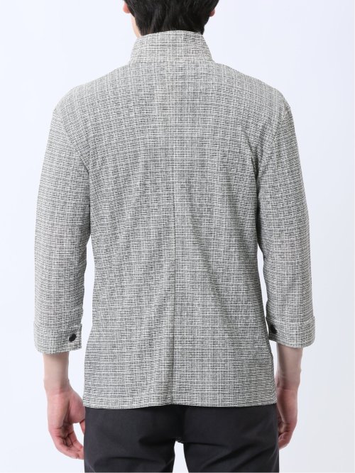 スタンドカラー 7分袖 カットジャケット