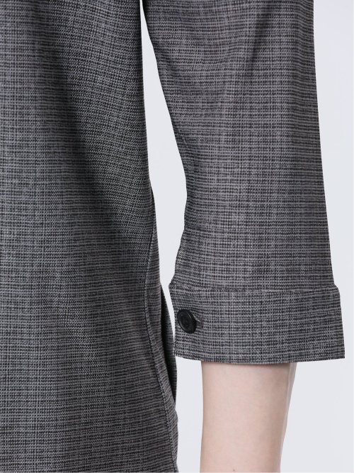 スタンドカラー 7分袖 カットジャケット