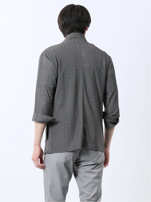 スタンドカラー 7分袖 カットジャケット