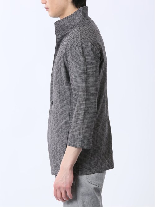 スタンドカラー 7分袖 カットジャケット