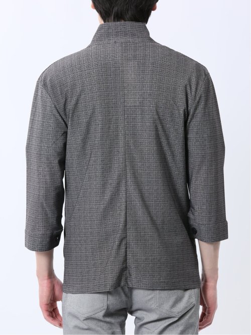 スタンドカラー 7分袖 カットジャケット