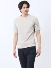 ランダムジャガード クルーネック半袖Tシャツ