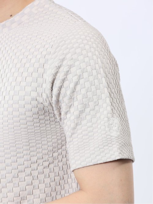 ランダムジャガード クルーネック半袖Tシャツ