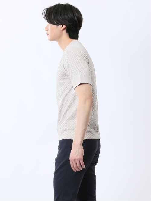 ランダムジャガード クルーネック半袖Tシャツ