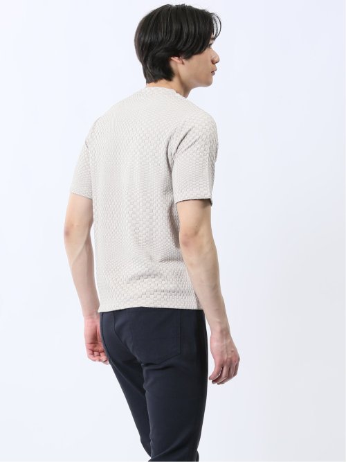 ランダムジャガード クルーネック半袖Tシャツ