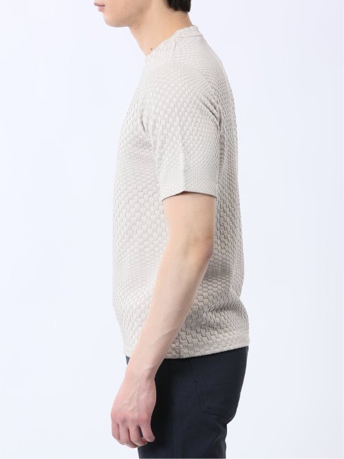 ランダムジャガード クルーネック半袖Tシャツ