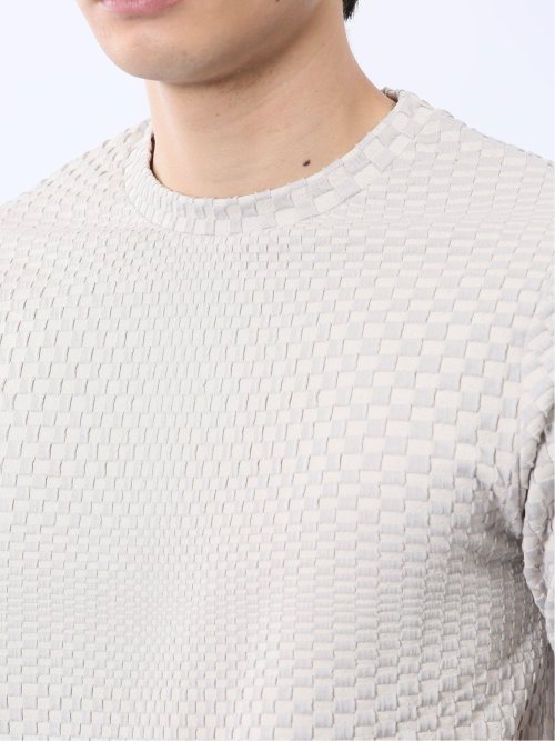 ランダムジャガード クルーネック半袖Tシャツ