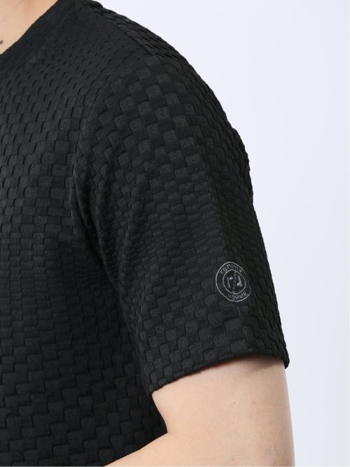 ランダムジャガード クルーネック半袖Tシャツ