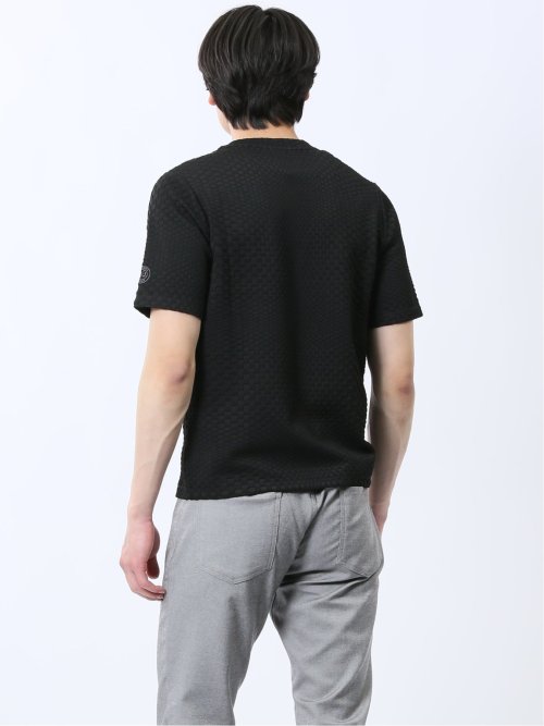 ランダムジャガード クルーネック半袖Tシャツ
