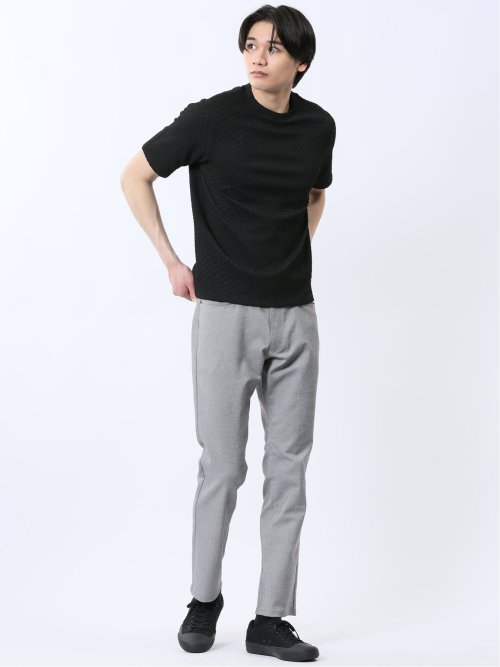 ランダムジャガード クルーネック半袖Tシャツ